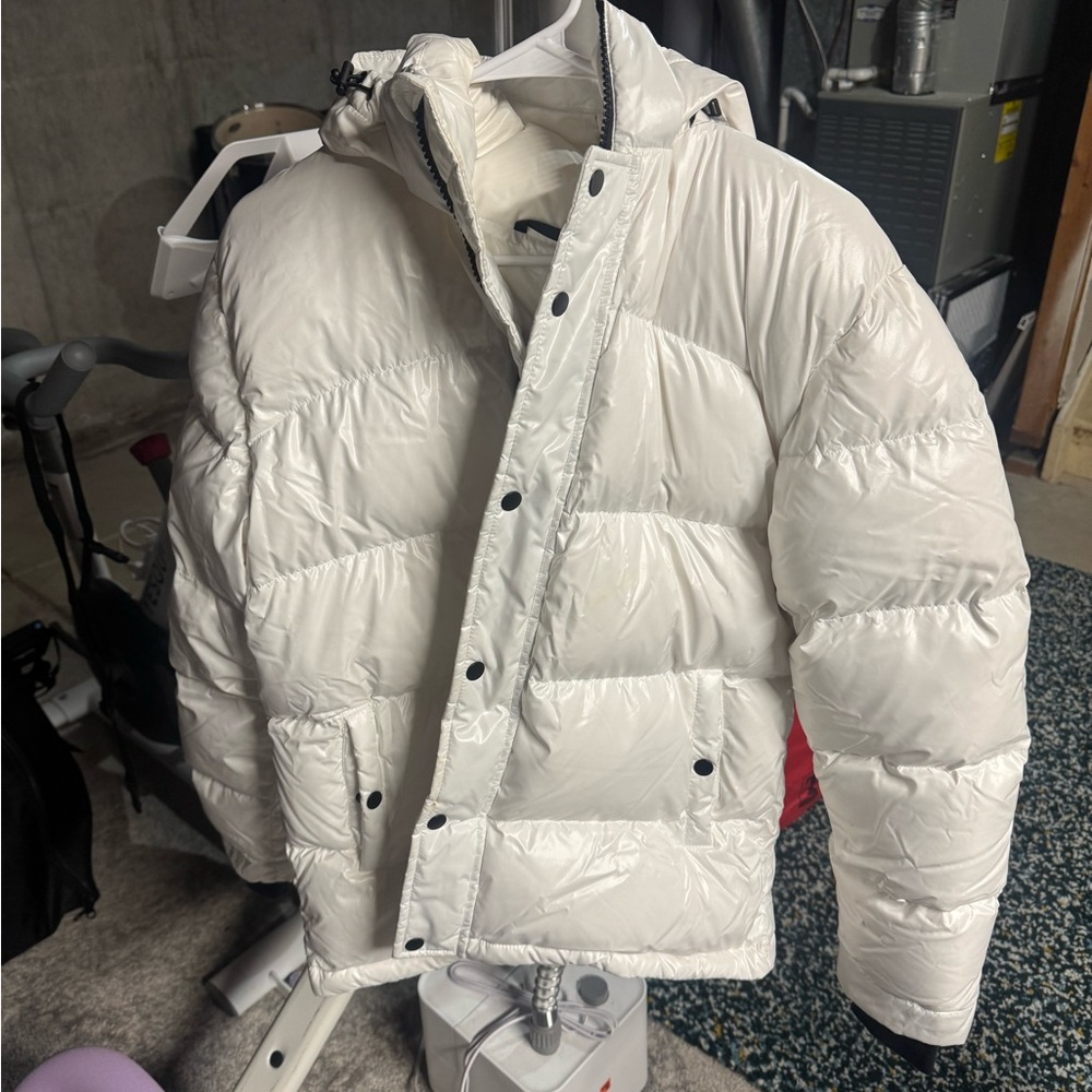 Aritzia White Puffer Jacket
